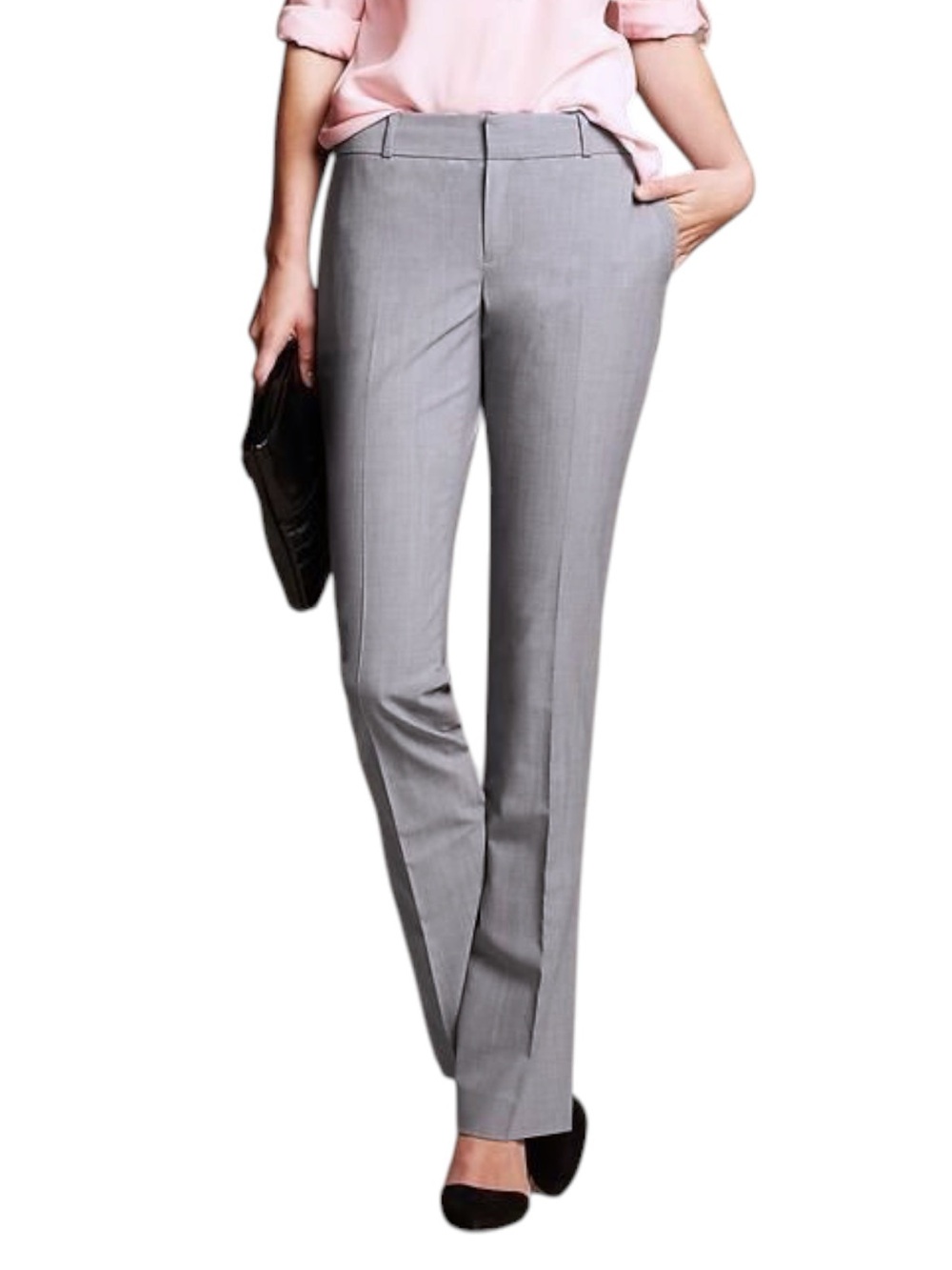 Banana Republic Grey Martin Fit Stretch Wool Lined MidRise Straight Leg Pant (8)